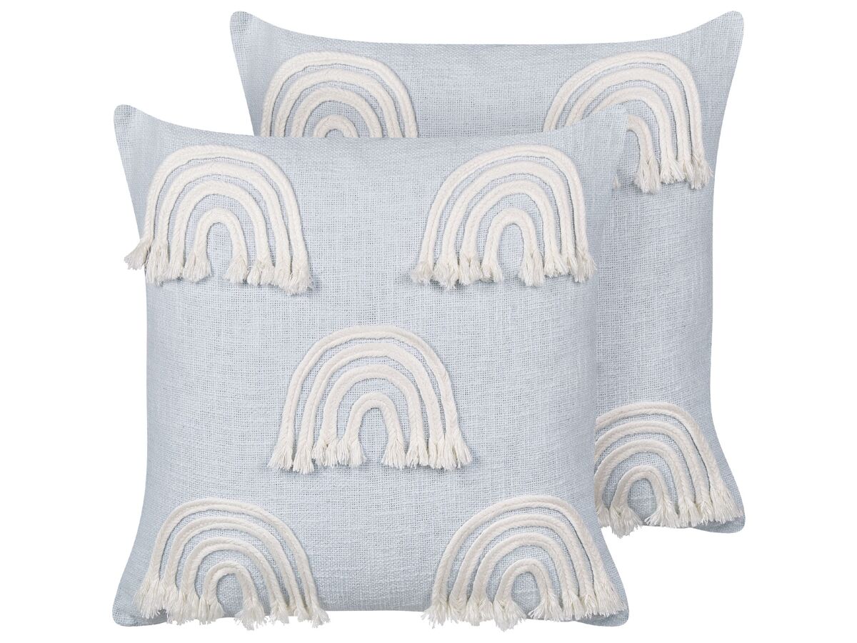 Beliani Cojín decorativo LEEA 45x45 Azul Claro