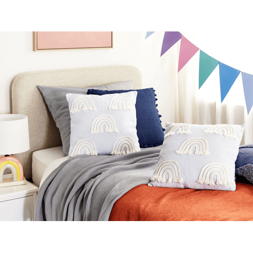 Conjunto de 2 almofadas decorativas LEEA Algodão 45 x 45 cm Azul claro
