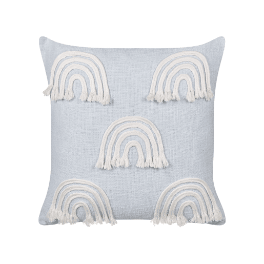 Conjunto de 2 almofadas decorativas LEEA Algodão 45 x 45 cm Azul claro