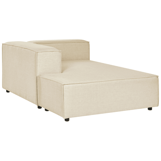 Chaise longue APRICA Linho sintético Creme