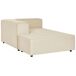 Beliani Chaise longue Lino sintético APRICA Beliani Chaise longue Lino sintético APRICA Beige