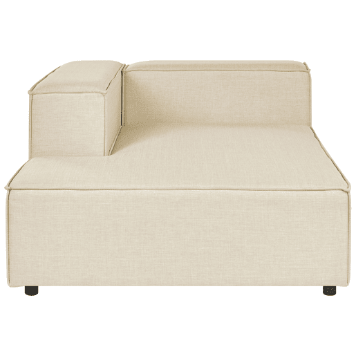 Chaise longue APRICA Linho sintético Creme