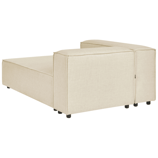 Chaise longue APRICA Linho sintético Creme