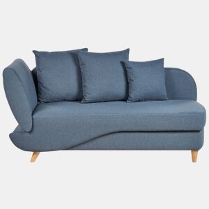 Beliani Chaise longue à esquerda Linho sintético MERI