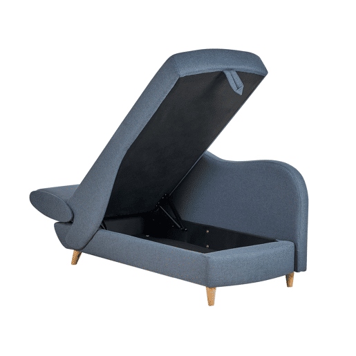 Beliani Chaise longue à esquerda Linho sintético MERI Beliani Chaise longue à esquerda Linho sintético MERI