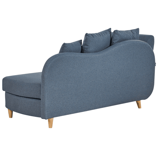 Beliani Chaise longue à esquerda Linho sintético MERI Beliani Chaise longue à esquerda Linho sintético MERI