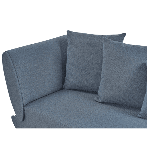 Beliani Chaise longue à esquerda Linho sintético MERI Beliani Chaise longue à esquerda Linho sintético MERI