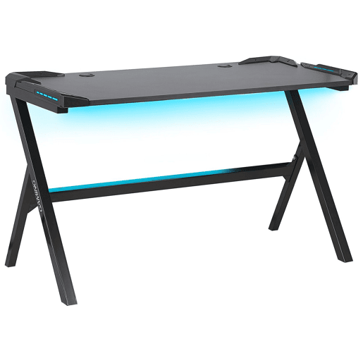 Secretária de jogos DANVERS Preto 120 cm 60 cm LED RGB