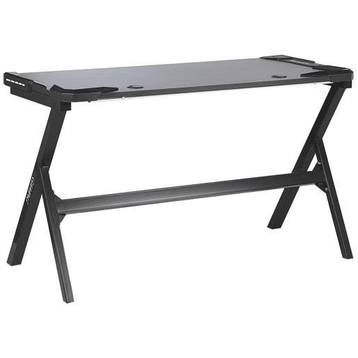 Secretária de jogos DANVERS Preto 120 cm 60 cm LED RGB