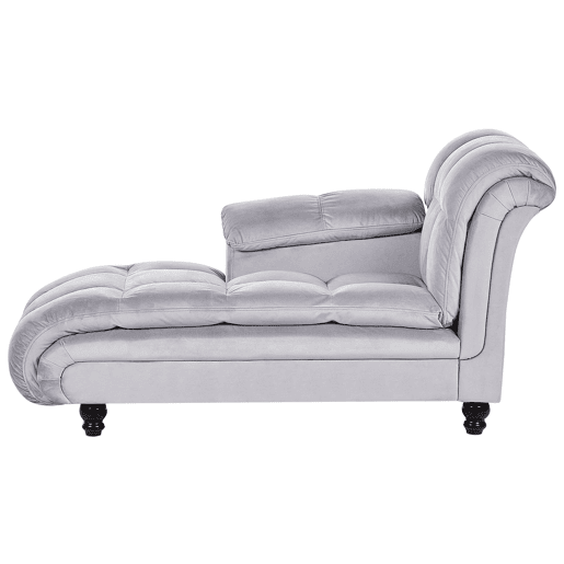 Beliani Chaise longue à direita Veludo LORMONT