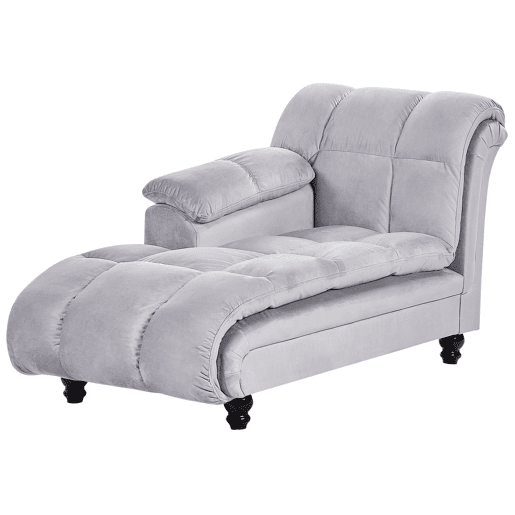 Beliani Chaise longue à direita Veludo LORMONT