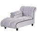 Beliani Chaise longue derecho Terciopelo LORMONT Beliani Chaise longue derecho Terciopelo LORMONT Gris Claro