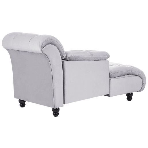 Beliani Chaise longue à direita Veludo LORMONT