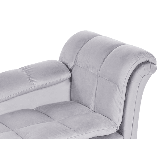 Beliani Chaise longue à direita Veludo LORMONT