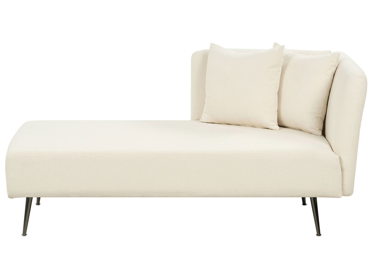 Beliani Chaise longue derecho Bouclé RIOM