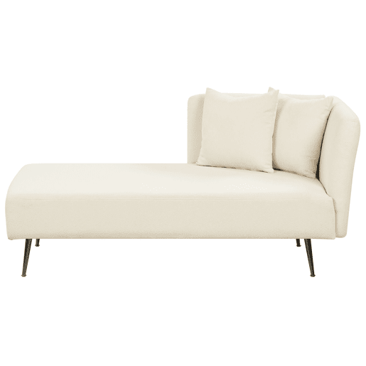 Beliani Chaise longue à direita Bouclé RIOM