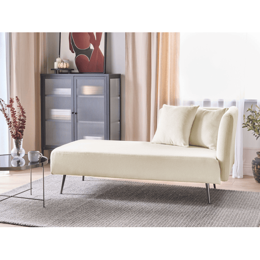 Beliani Chaise longue à direita Bouclé RIOM