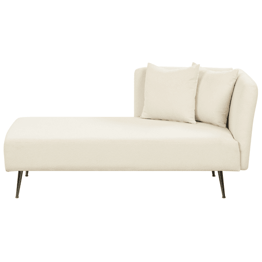Beliani Chaise longue à direita Bouclé RIOM