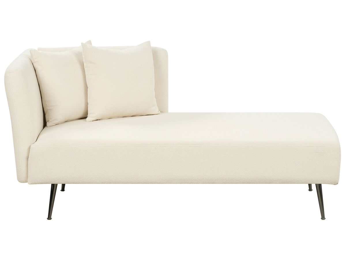 Beliani Chaise longue izquierdo Bouclé RIOM