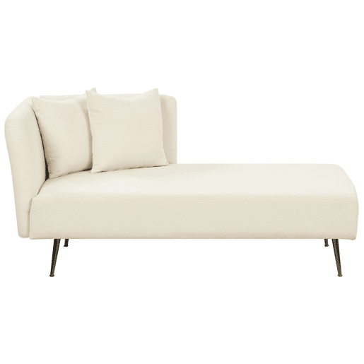 Beliani Chaise longue à esquerda Bouclé RIOM Beliani Chaise longue à esquerda Bouclé RIOM