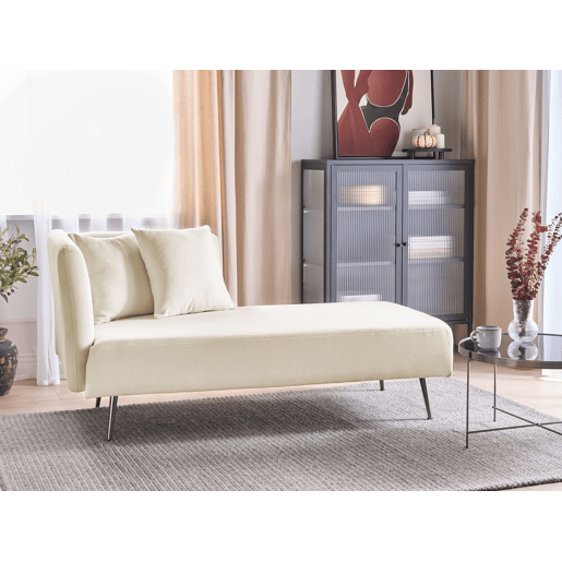 Beliani Chaise longue à esquerda Bouclé RIOM Beliani Chaise longue à esquerda Bouclé RIOM