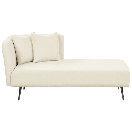 Beliani Chaise longue à esquerda Bouclé RIOM Beliani Chaise longue à esquerda Bouclé RIOM