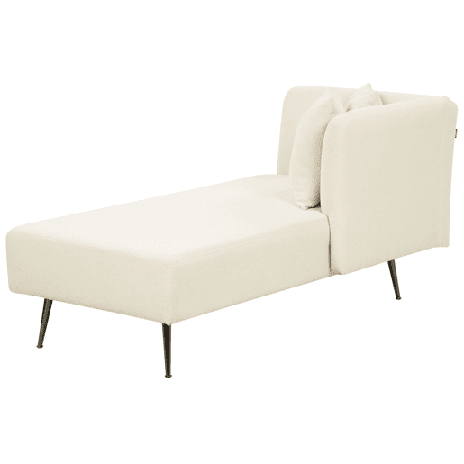 Beliani Chaise longue à esquerda Bouclé RIOM Beliani Chaise longue à esquerda Bouclé RIOM