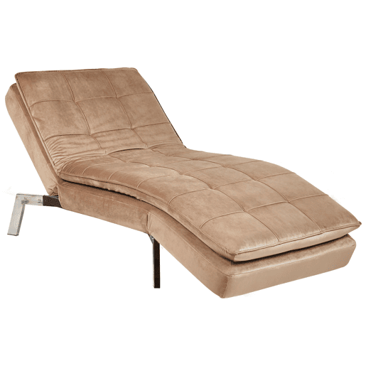 Beliani Chaise longue Veludo LOIRET