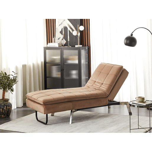 Beliani Chaise longue Veludo LOIRET