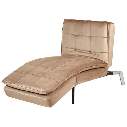 Beliani Chaise longue Veludo LOIRET