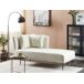 Beliani Chaise longue izquierdo Poliéster RIOM Beliani Chaise longue izquierdo Poliéster RIOM Crema