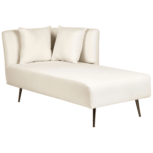 Beliani Chaise longue à esquerda Poliéster RIOM