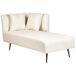 Beliani Chaise longue izquierdo Poliéster RIOM Beliani Chaise longue izquierdo Poliéster RIOM Crema