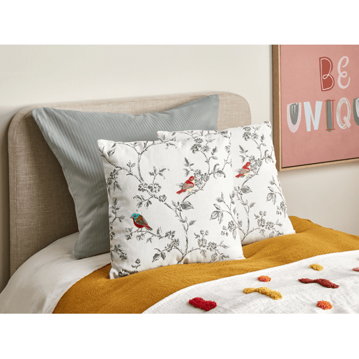 Almofada decorativa DILLENIA Algodão 45 x 45 cm Branco