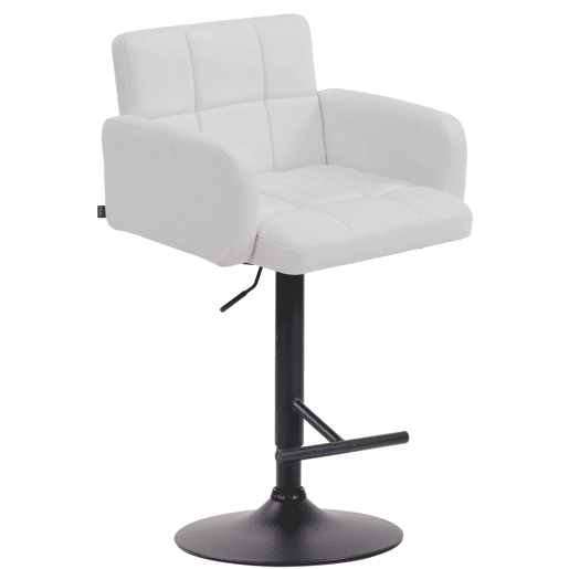 Taburete Los Angeles Simil cuero Blanco 56X60X93 cm Taburete Los Angeles Simil cuero Blanco 56X60X93 cm