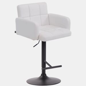 Taburete Los Angeles Simil cuero Blanco 56X60X93 cm