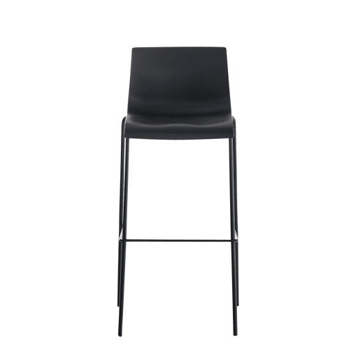 Taburete de Bar Hover de Plástico Base de 4 Patas Negro 48X43X100 cm