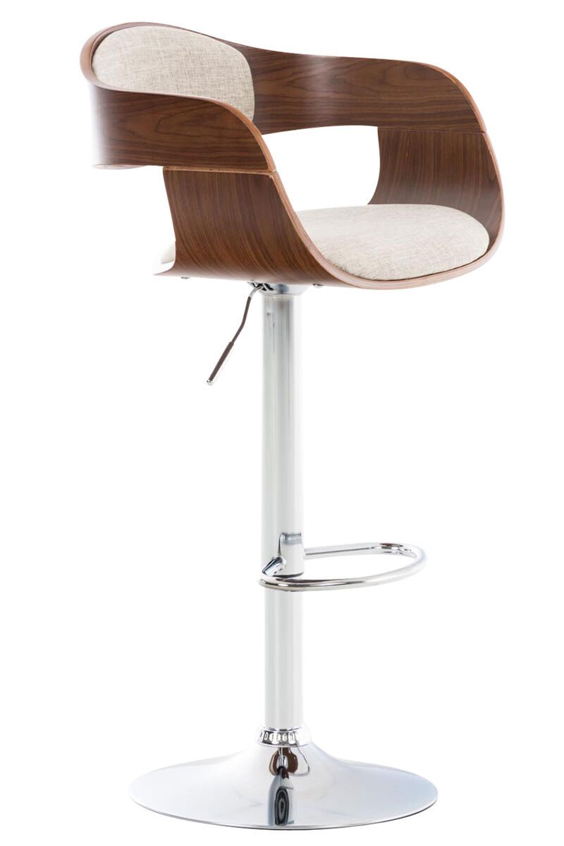 Taburete de bar kingston tapizado en tela 48x50x88-102 cm