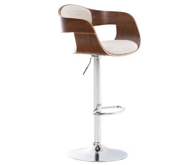 Taburete de bar kingston tapizado en tela 48x50x88-102 cm