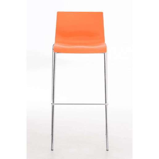 Taburete de Bar Hover de Plástico Base de 4 Patas Naranja 48X43X100 cm