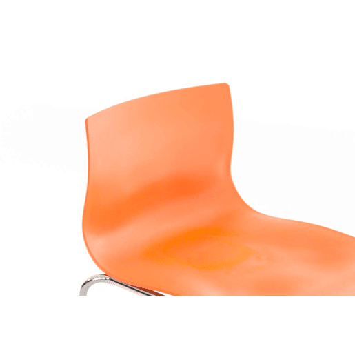 Taburete de Bar Hover de Plástico Base de 4 Patas Naranja 48X43X100 cm
