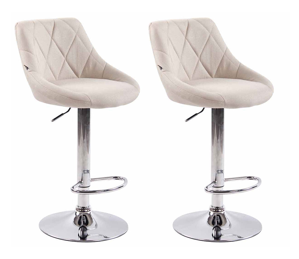 Set de 2 taburetes lazio tapizados en tela 49x46x83-104 cm
