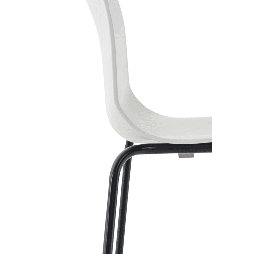 Taburete de Bar Hover de Plástico Base de 4 Patas Blanco 48X43X100 cm