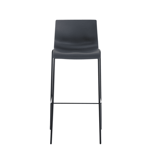 Taburete de Bar Hover de Plástico Base de 4 Patas Gris 48X43X100 cm
