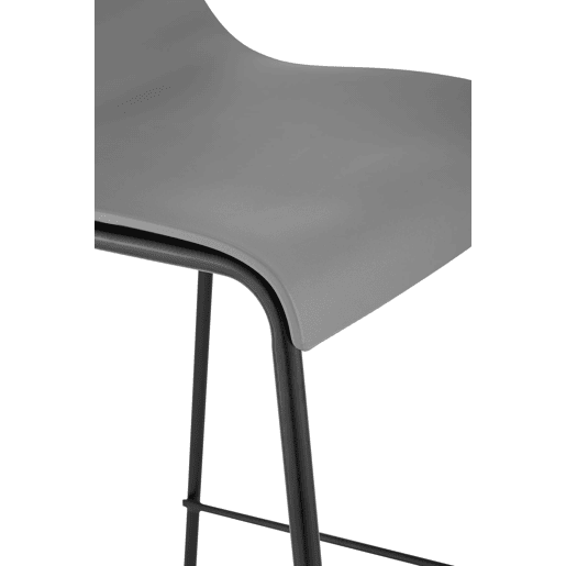 Taburete de Bar Hover de Plástico Base de 4 Patas Gris 48X43X100 cm