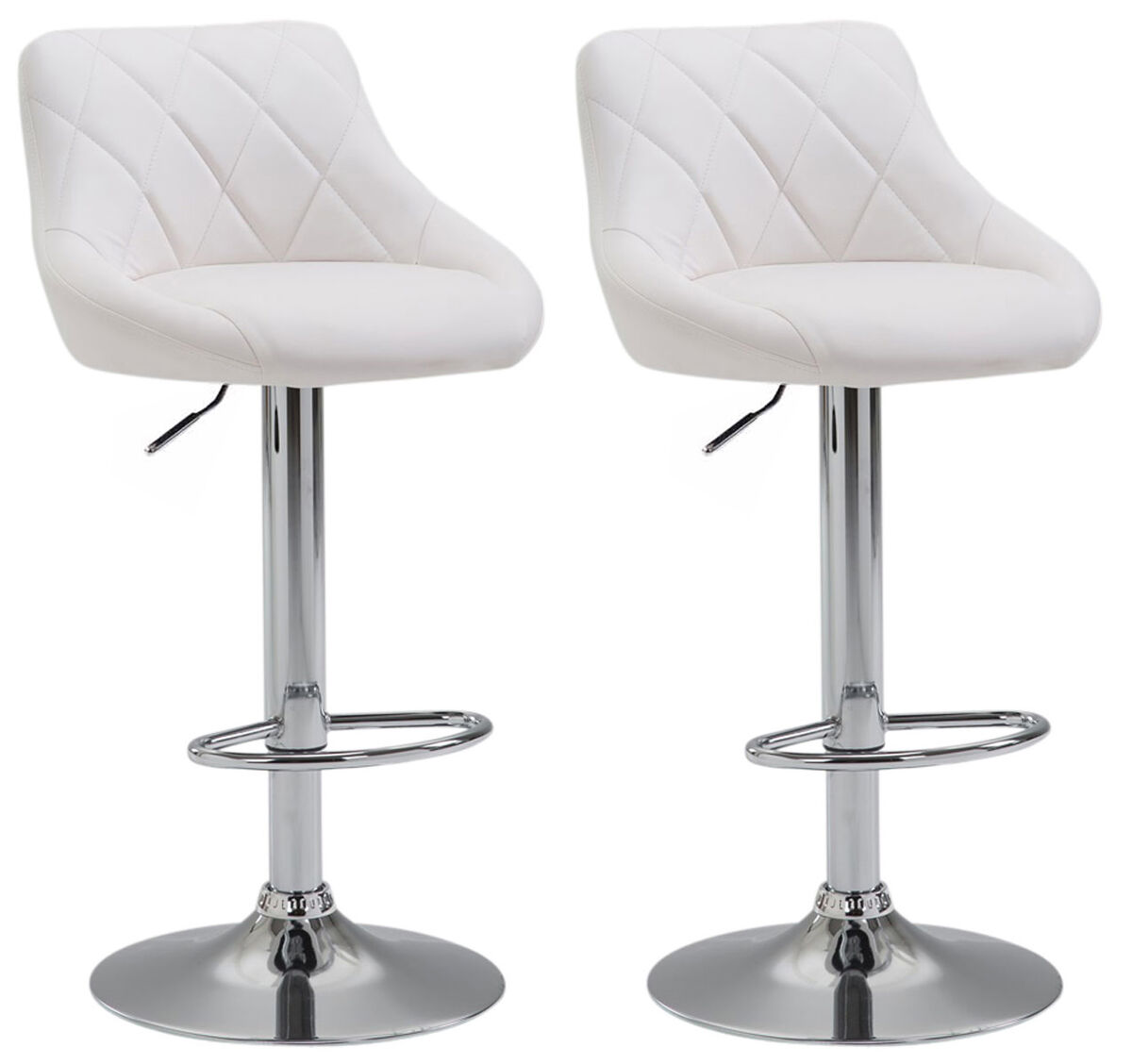 Set de 2 taburetes lazio tapizado en simil cuero 49x46x83-104 cm