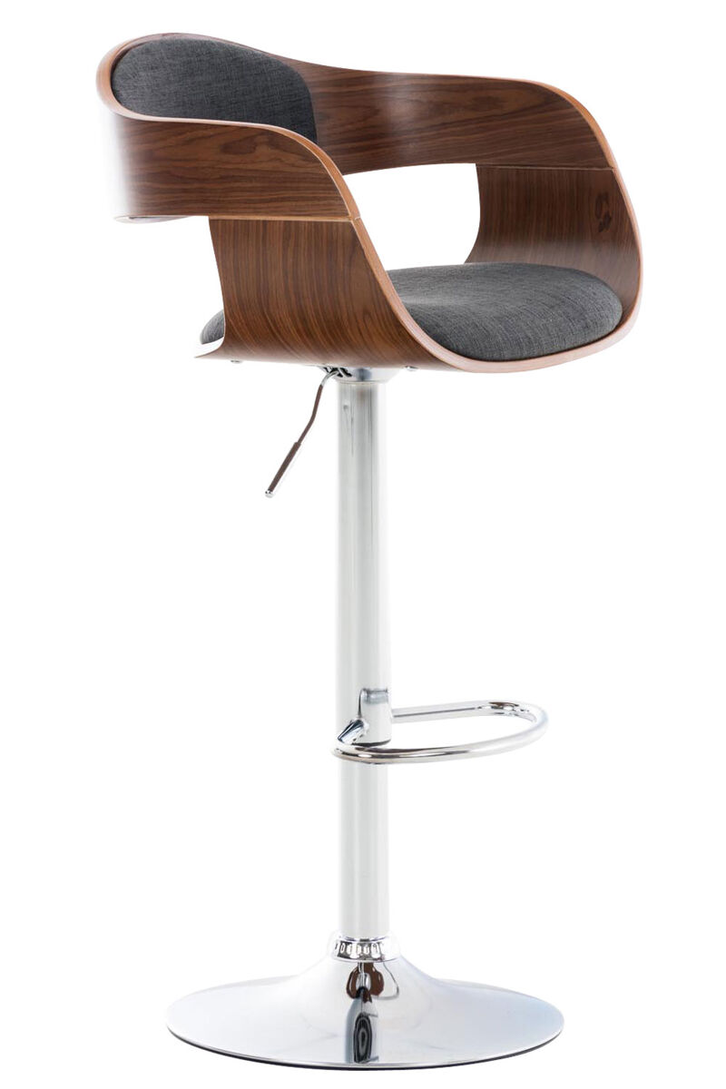 Taburete de bar kingston tapizado en tela 48x50x88-102 cm