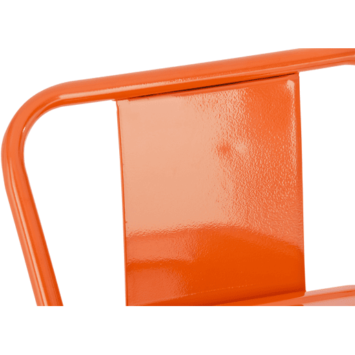 Juego de 4 taburetes de bar Mason Metal Naranja 43X44X96 cm Juego de 4 taburetes de bar Mason Metal Naranja 43X44X96 cm