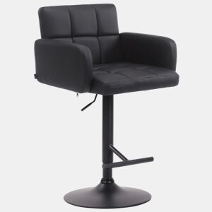 Taburete Los Angeles Simil cuero Negro 56X60X93 cm