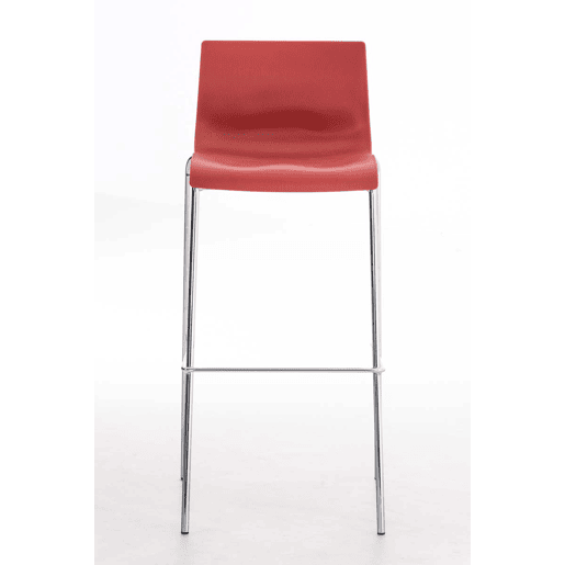Taburete de Bar Hover de Plástico Base de 4 Patas Rojo 48X43X100 cm